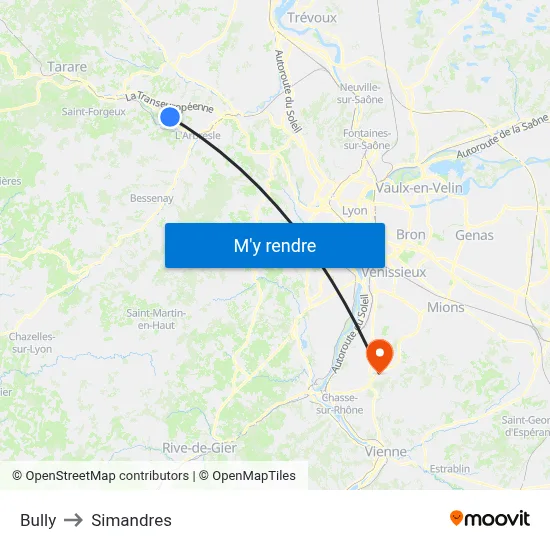Bully to Simandres map