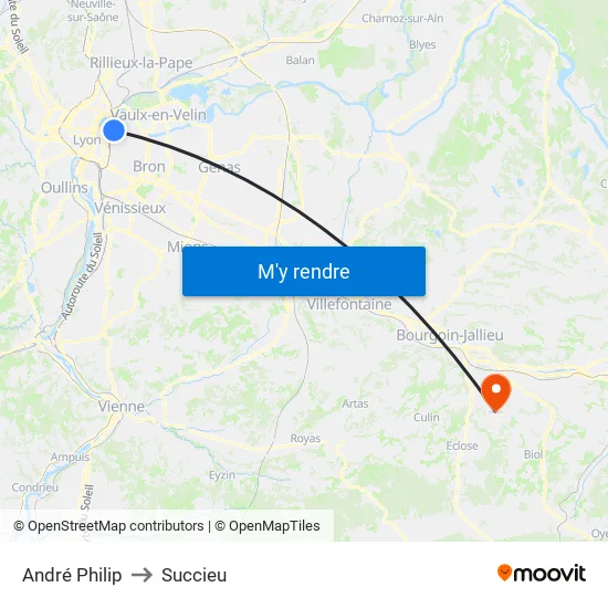 André Philip to Succieu map