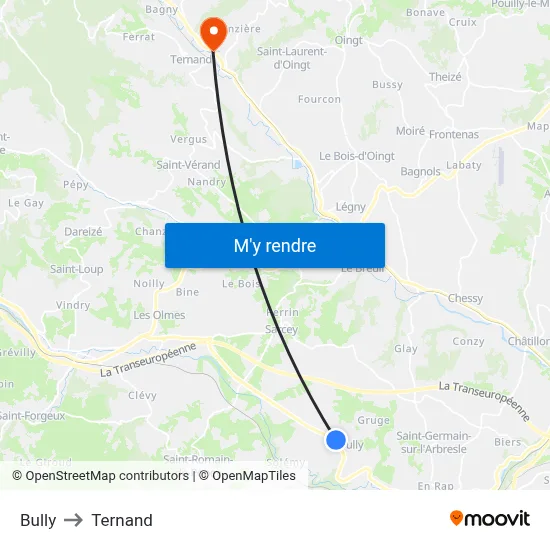 Bully to Ternand map