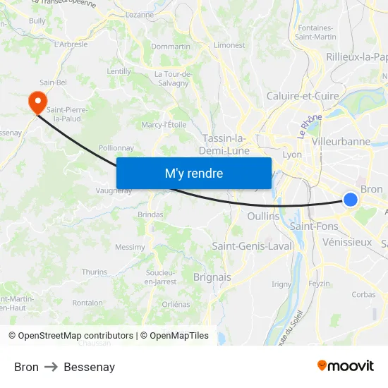 Bron to Bessenay map