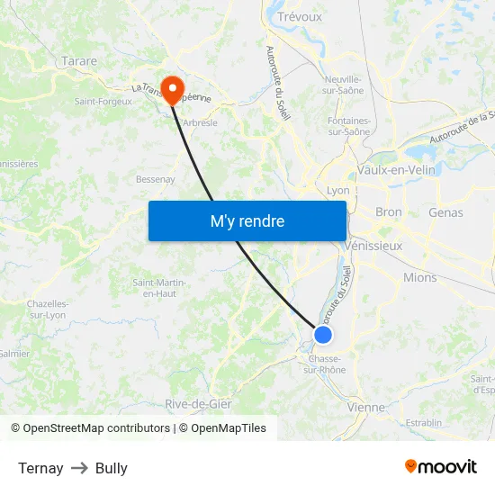 Ternay to Bully map