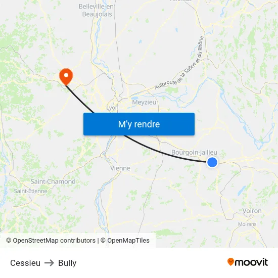 Cessieu to Bully map