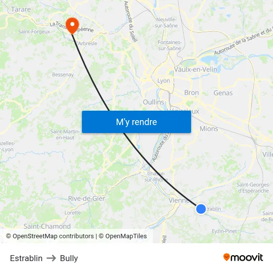 Estrablin to Bully map