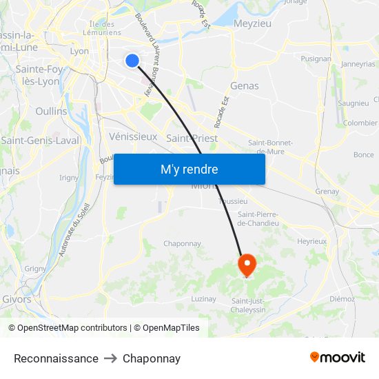 Reconnaissance to Chaponnay map