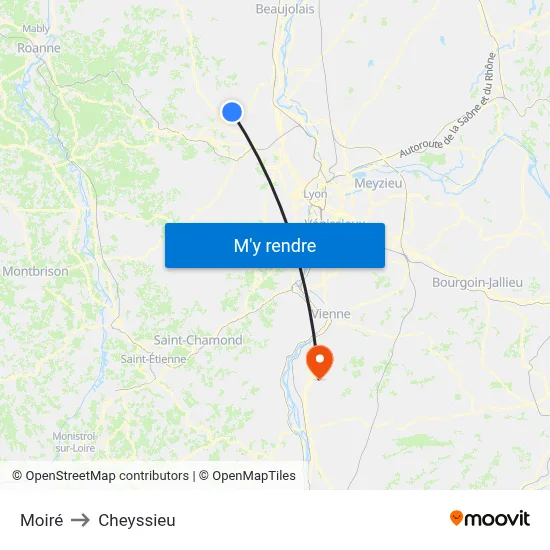 Moiré to Cheyssieu map