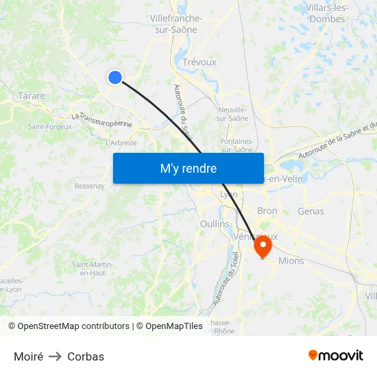 Moiré to Corbas map