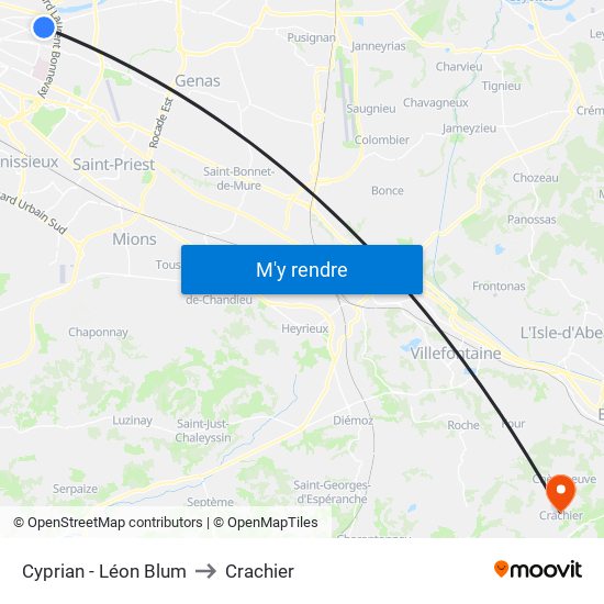 Cyprian - Léon Blum to Crachier map