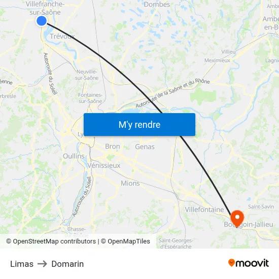 Limas to Domarin map