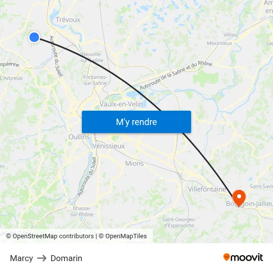 Marcy to Domarin map