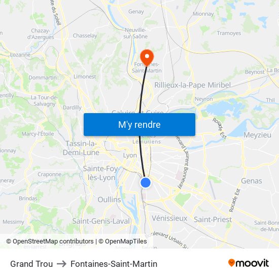 Grand Trou to Fontaines-Saint-Martin map