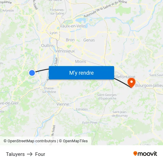 Taluyers to Four map