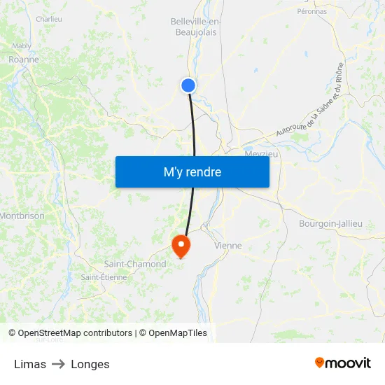 Limas to Longes map