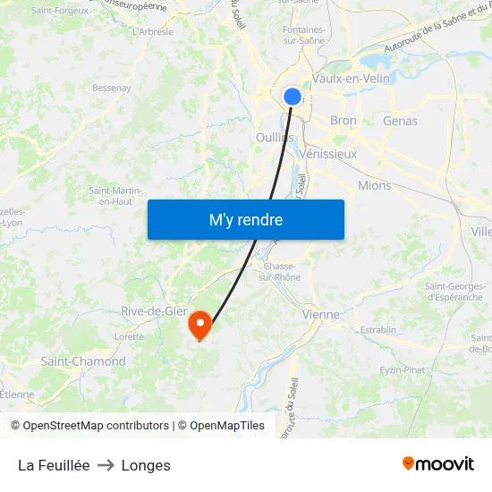 La Feuillée to Longes map
