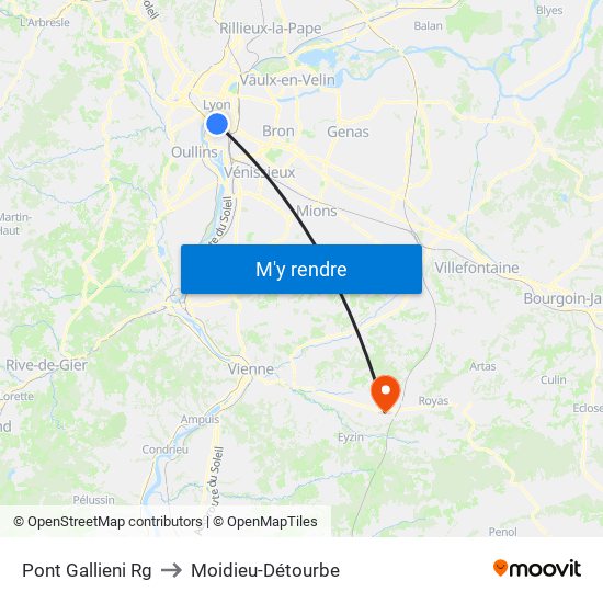 Pont Gallieni Rg to Moidieu-Détourbe map
