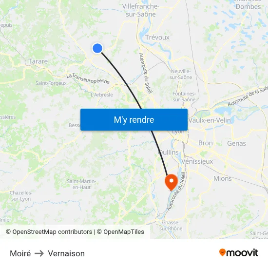 Moiré to Vernaison map
