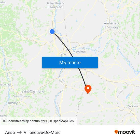 Anse to Villeneuve-De-Marc map