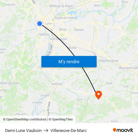 Demi-Lune Vauboin to Villeneuve-De-Marc map