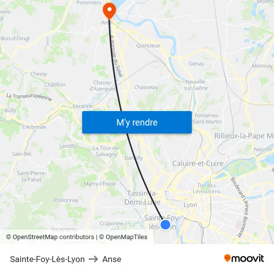 Sainte-Foy-Lès-Lyon to Anse map