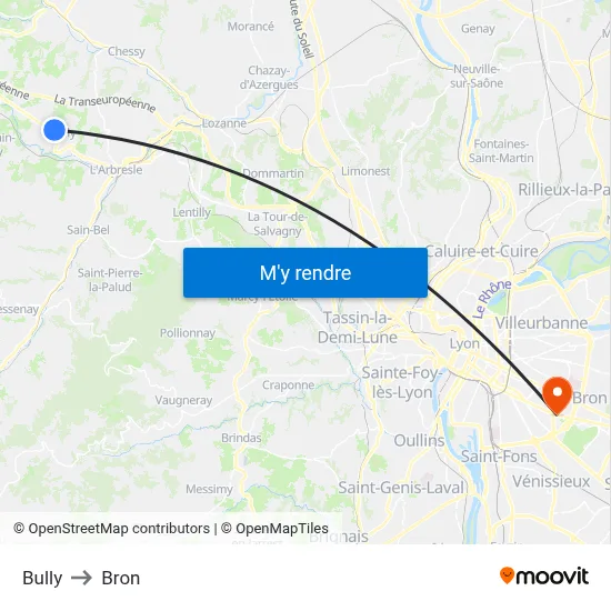 Bully to Bron map