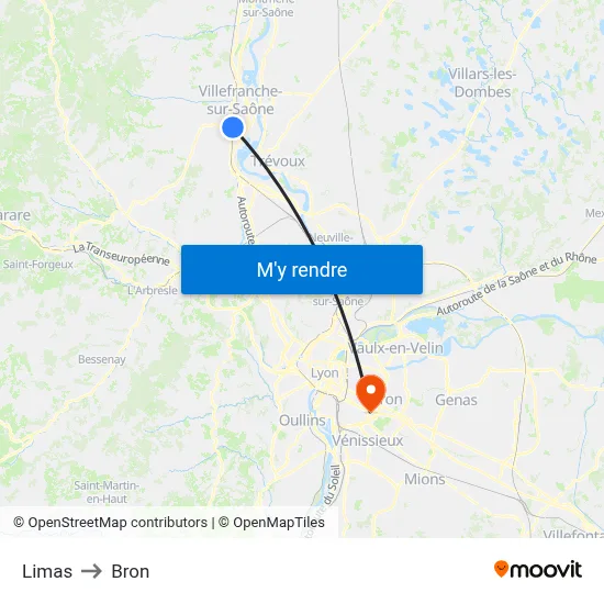 Limas to Bron map