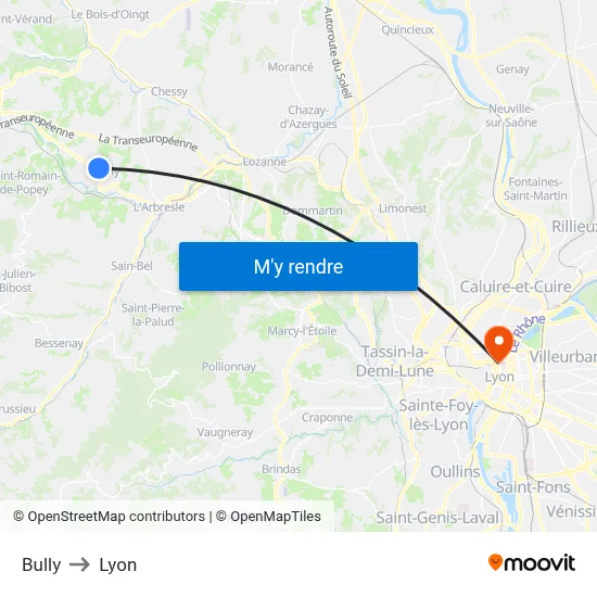 Bully to Lyon map
