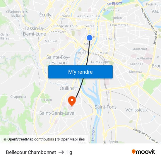 Bellecour Chambonnet to 1g map