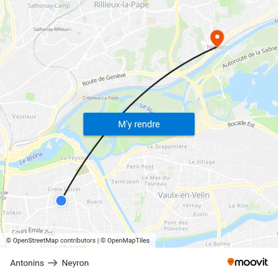 Antonins to Neyron map
