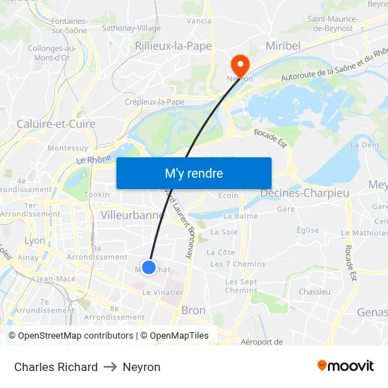 Charles Richard to Neyron map