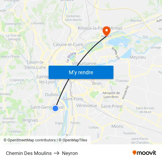 Chemin Des Moulins to Neyron map