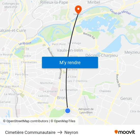 Cimetière Communautaire to Neyron map