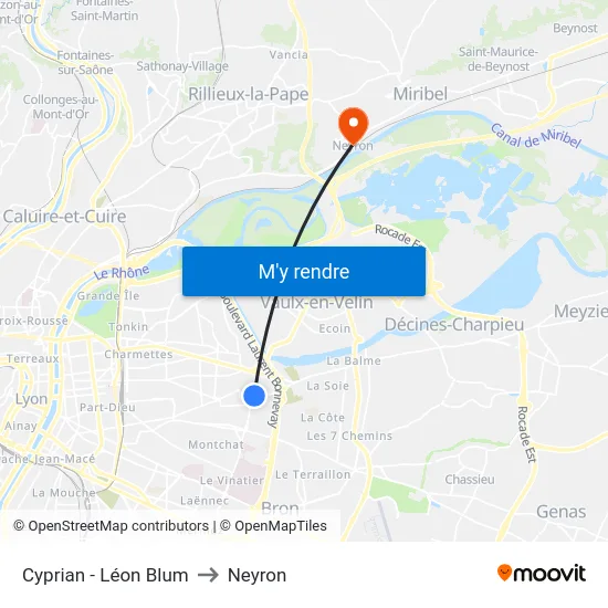 Cyprian - Léon Blum to Neyron map