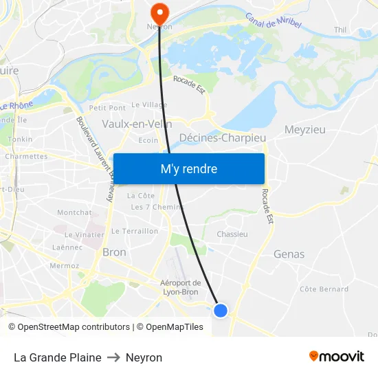 La Grande Plaine to Neyron map