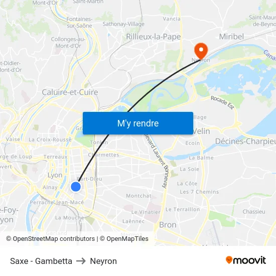 Saxe - Gambetta to Neyron map
