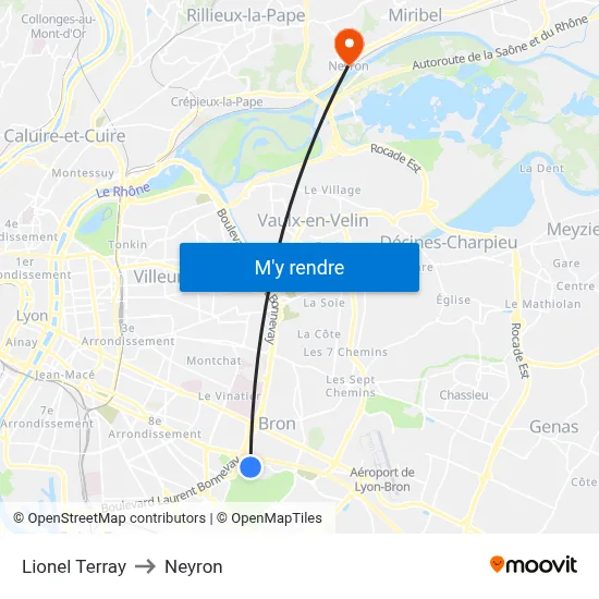 Lionel Terray to Neyron map