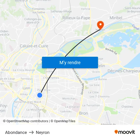 Abondance to Neyron map