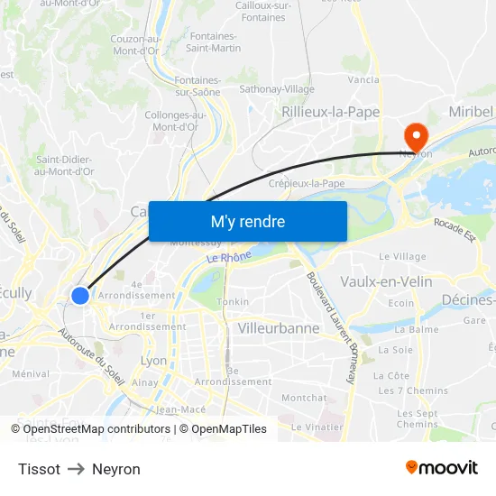 Tissot to Neyron map