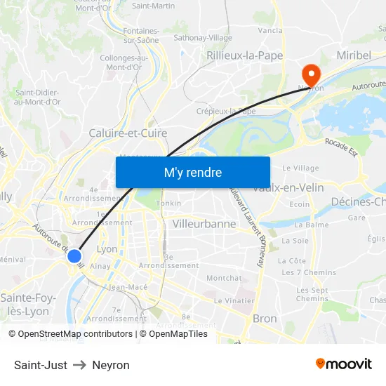 Saint-Just to Neyron map