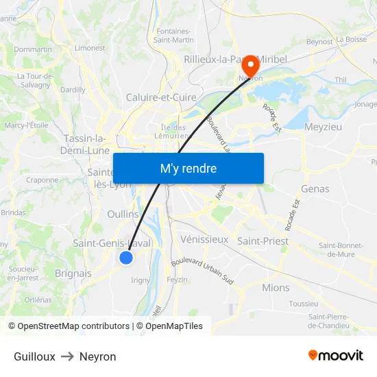 Guilloux to Neyron map