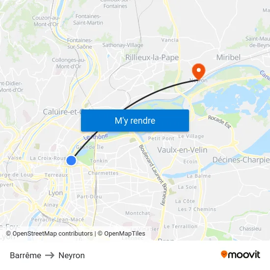 Barrême to Neyron map
