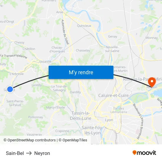 Sain-Bel to Neyron map
