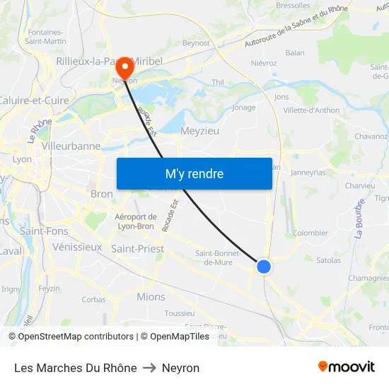 Les Marches Du Rhône to Neyron map