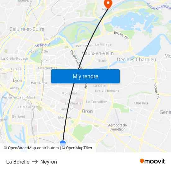 La Borelle to Neyron map
