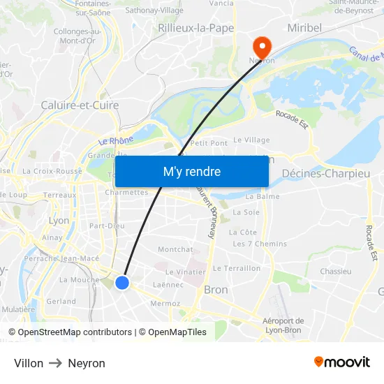Villon to Neyron map