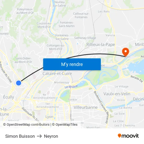Simon Buisson to Neyron map