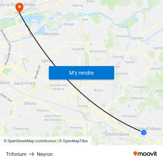 Triforium to Neyron map