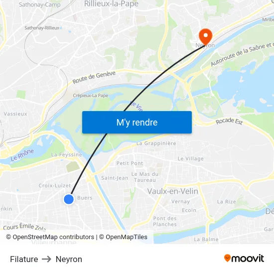 Filature to Neyron map