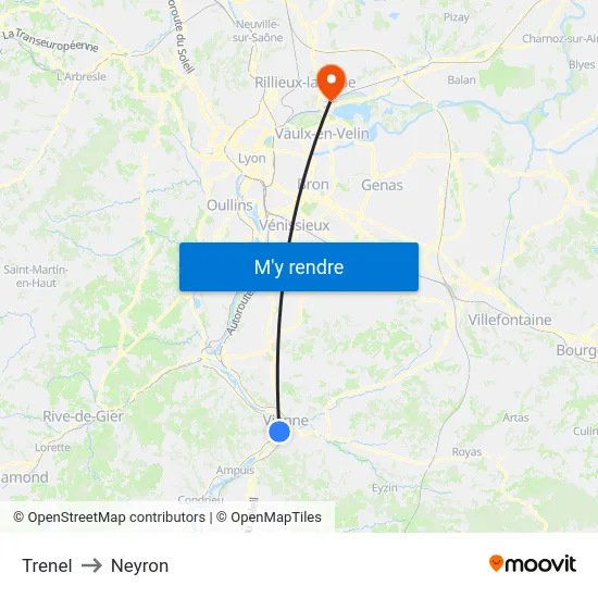 Trenel to Neyron map