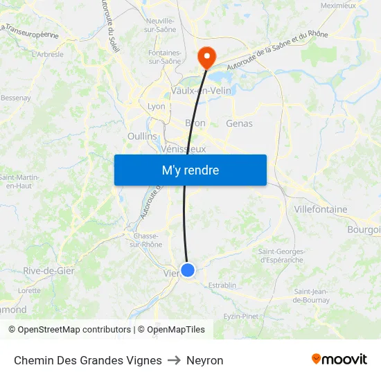Chemin Des Grandes Vignes to Neyron map