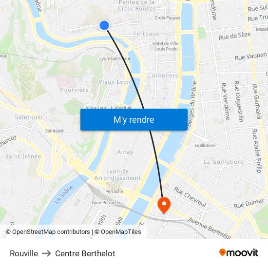 Rouville to Centre Berthelot map