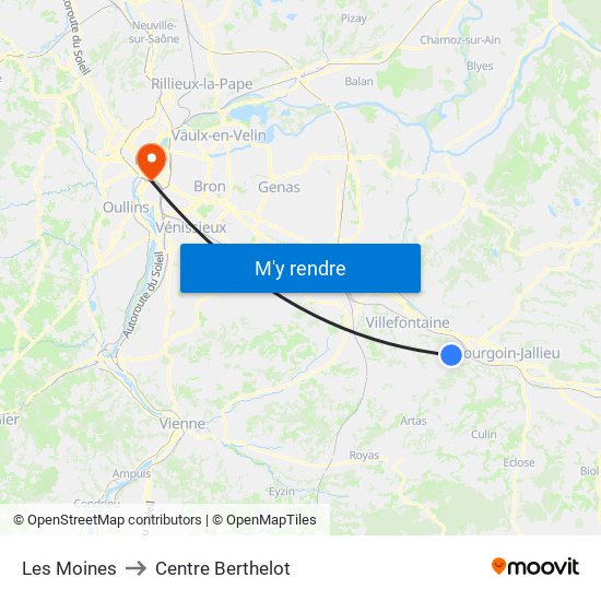 Les Moines to Centre Berthelot map